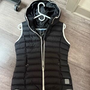 adidas Black Hooded Puffer Vest